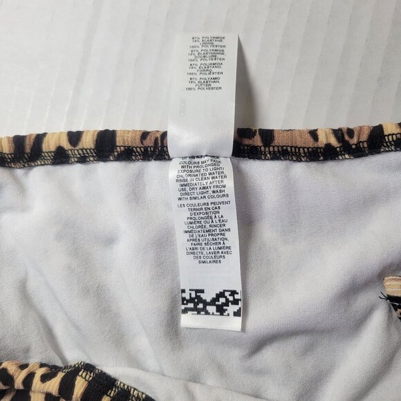 ASOS Design Leopard Print Bikini Bottoms With Adjustable Side Ties Size US 4 - Picture 5 of 6